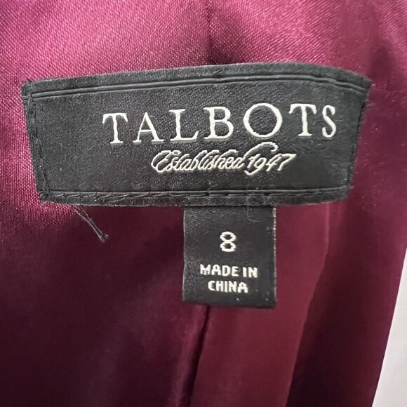 Talbots Tartan Plaid Women's Wool Two Button Blazer Size 8 Academia - Picture 7 of 8